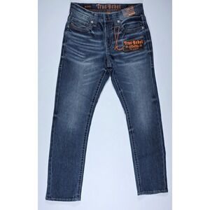 True Rebel 808 Slim Fit Jeans Men's 30x30 Cruise Wash Stretch Denim